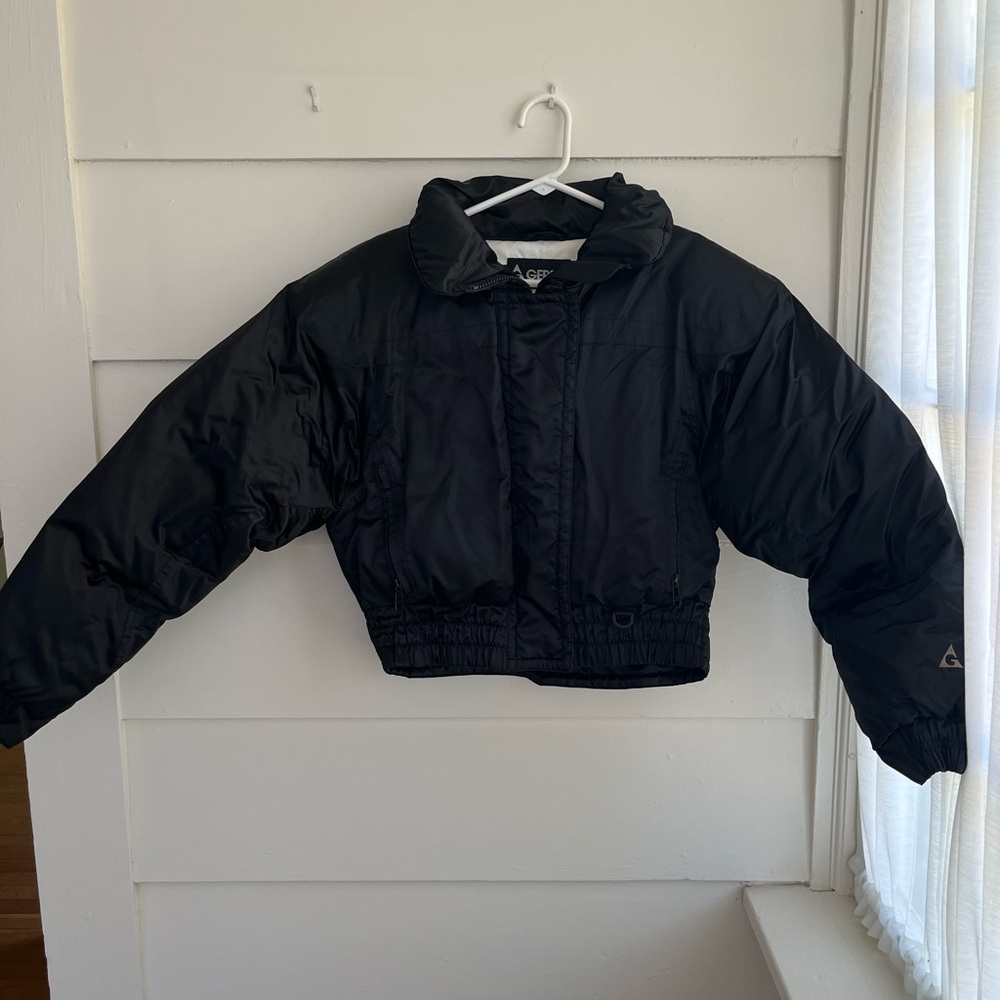 Black Cropped Puffer jacket